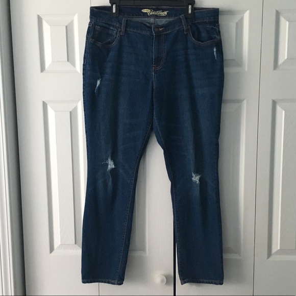 Old Navy Sweetheart Blue Distressed Jeans size 14 - Picture 2 of 7